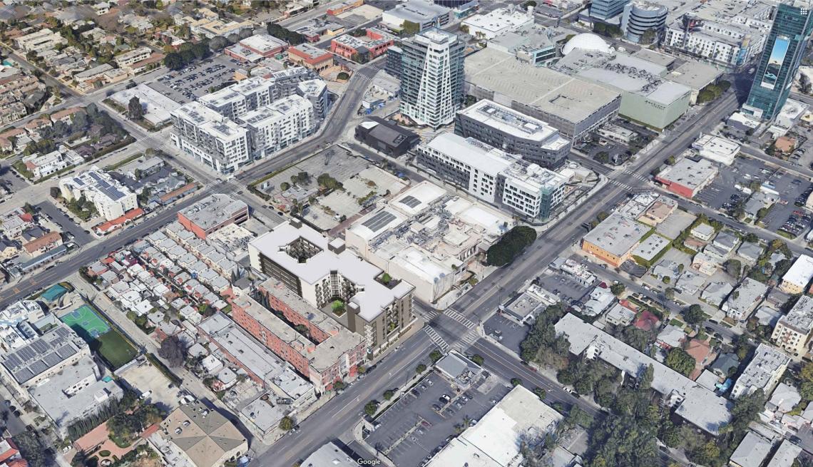 189 apartments to replace shopping center at 1253 N Vine Street in